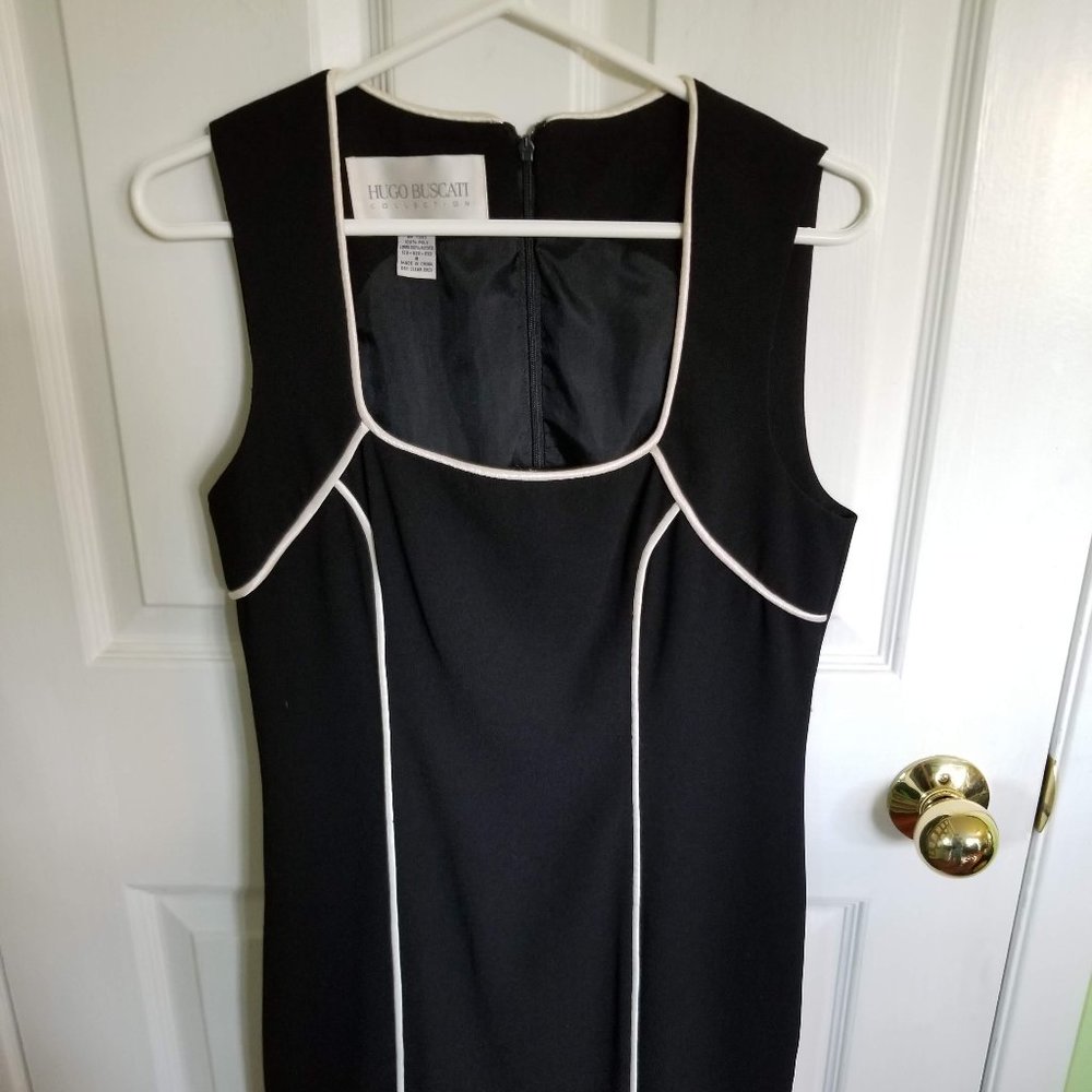 Hugo Buscati dress, size 8, black and white